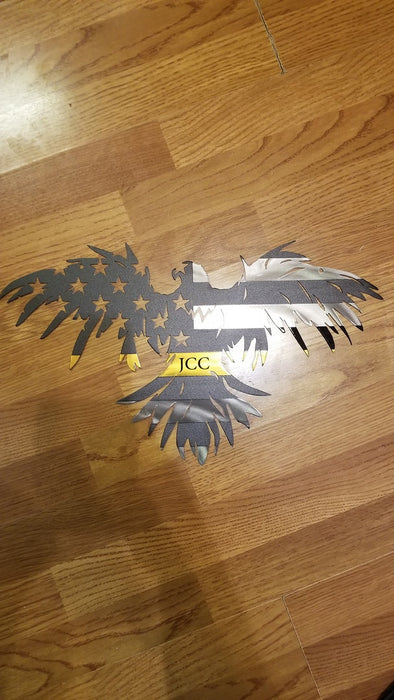 Rising Eagle American Flag