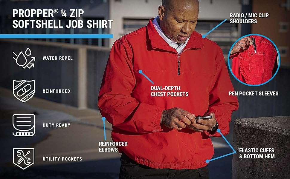 1/4 Zip Softshell Job Shirt