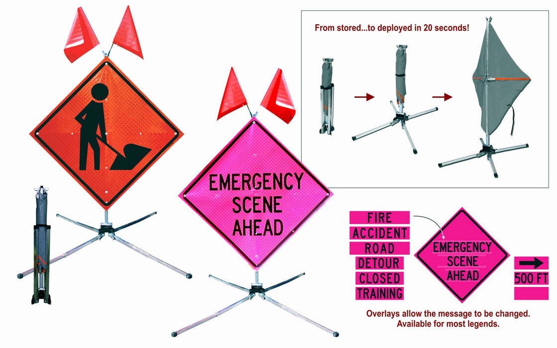 Fold & Roll - Emergency Sign